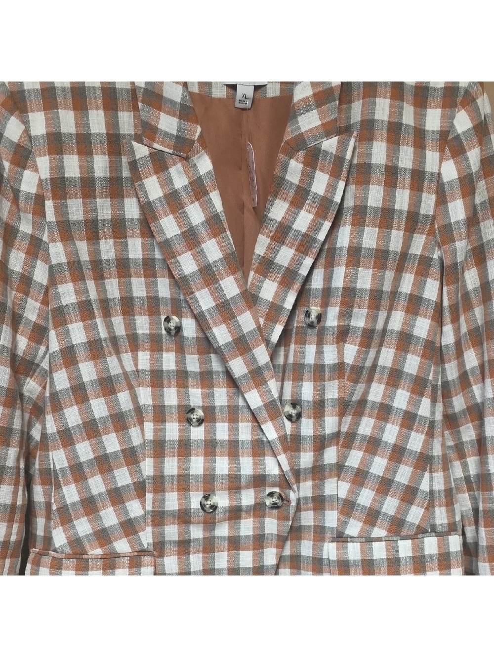 Nine West Brown and White Plaid Blazer - Picture 5 of 5